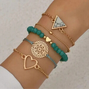 5 piece Beaded Bohemian Bracelet Set
